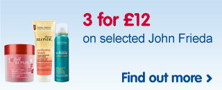 3 for �12 on selected John Frieda